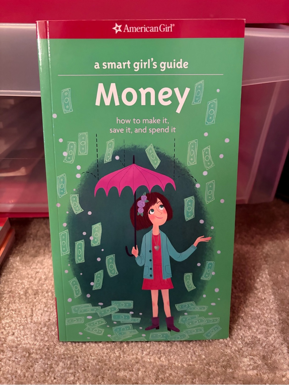 American Girl Green & Pink 'Money: A Smart Girl's Guide' Book